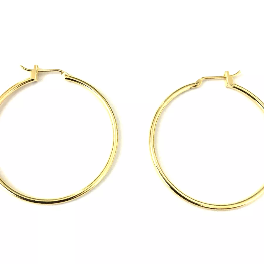 Créole en laiton doré de 35mm