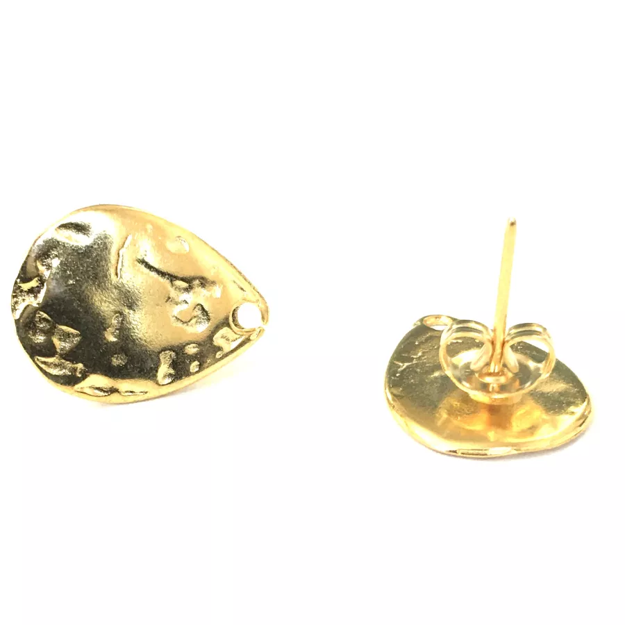 BO à clous en forme de goutte martelée doré