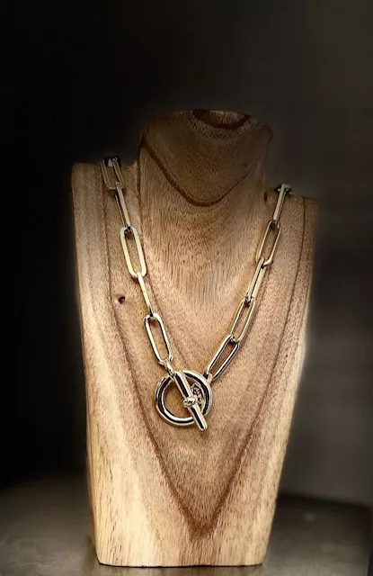 Grosse chaine trombone doré à l'or fin en France