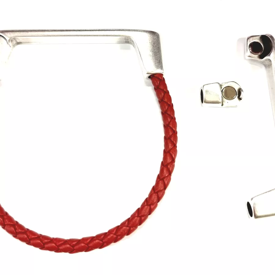 Fermoir long pour cuir rond 5mm