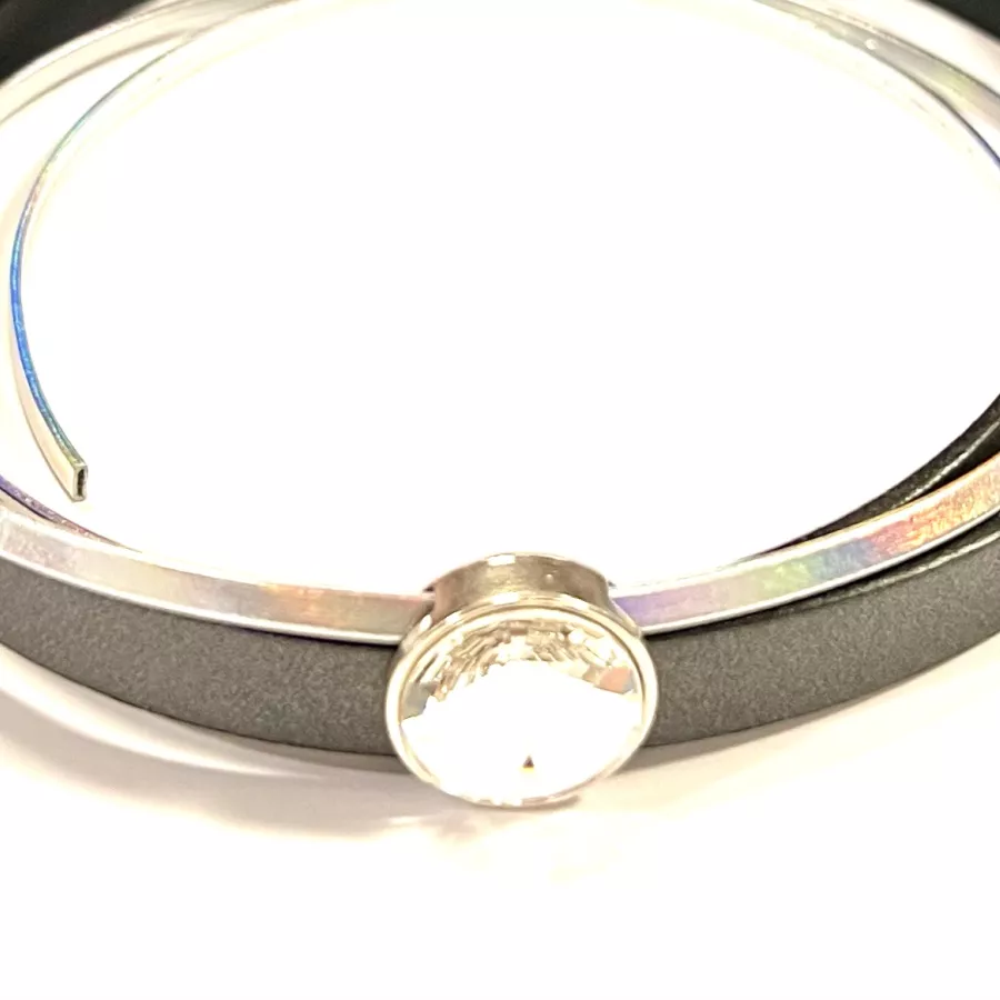 Passant Swarovski pour cuir 13mm 