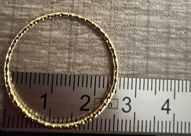 Anneau ciselé 25mm en laiton doré à l'or fin 24 carat 1 micron FR