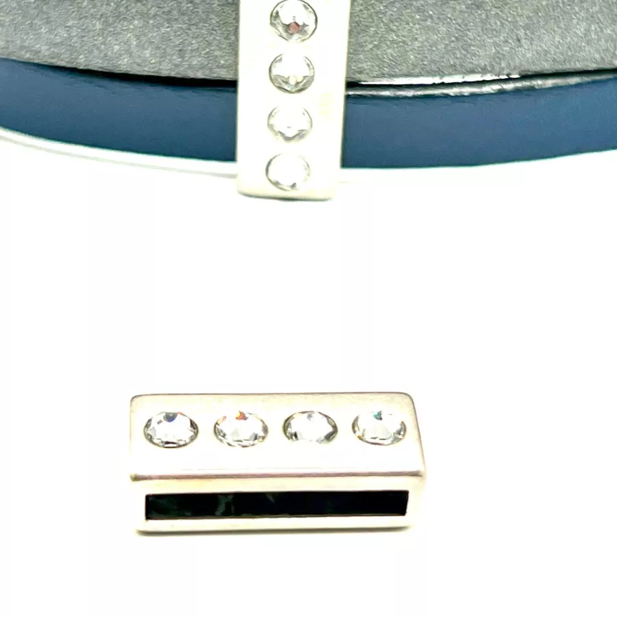 5 Passants pour cuir 20mm avec 4 Swarovski