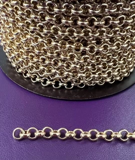 chaine jaseron 6mm en aliminium doré