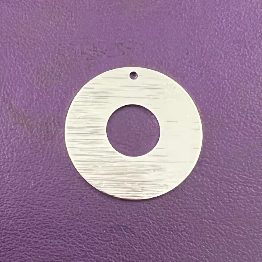 Pendant en laiton 25mm argent vif 10 microns France