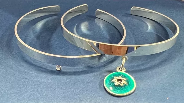Bracelet en laiton avec anneau plaqué 20MICRONS en France