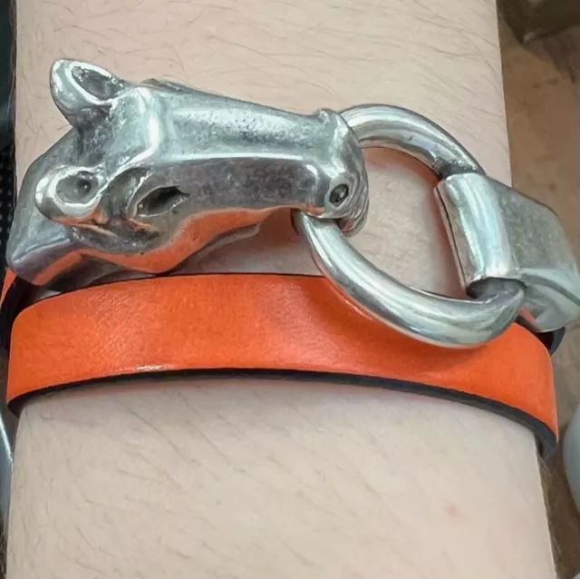 Fermoir Crochet tête de cheval pour cuir 10mm