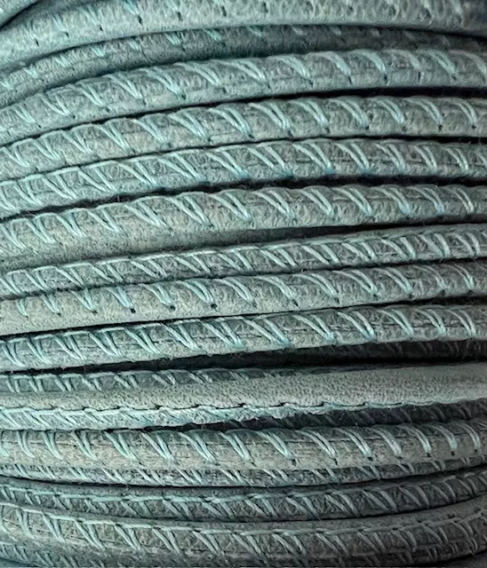 cuir rond cousu en 3mm