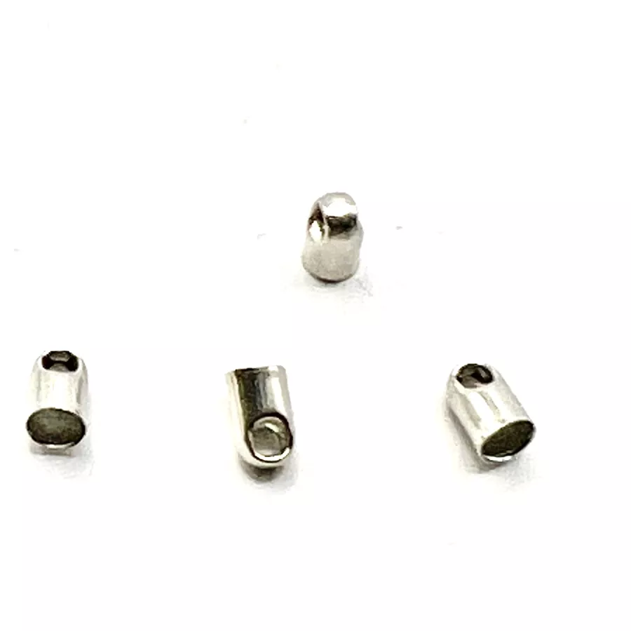 Embout laiton 2.8mm plaqués en argent antique FR