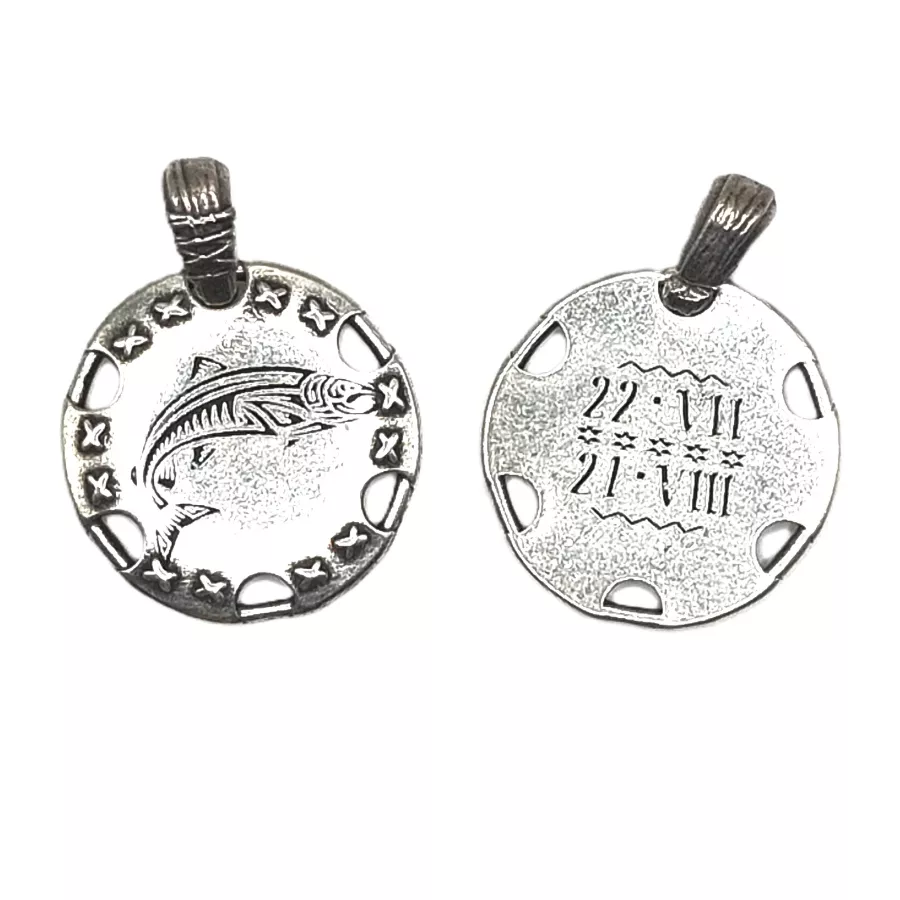 Pendant signe du zodiaque Amérindien saumon