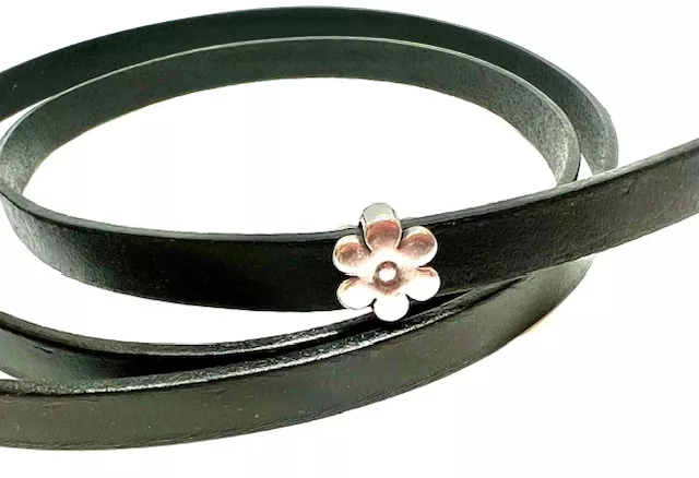 Passant fleur  10mm pour cuir 