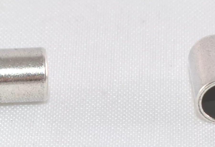 Embout de finition 5mm cuir rond, laiton pl argent vif FR