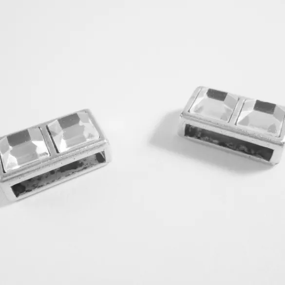 5 Passants avec strass pour cuir 10mm