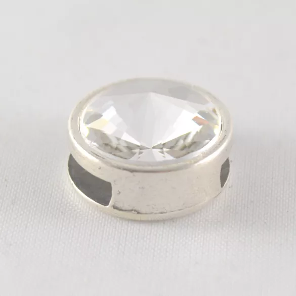 Passant 10mm pour cuir  avec  grand Swarovski 