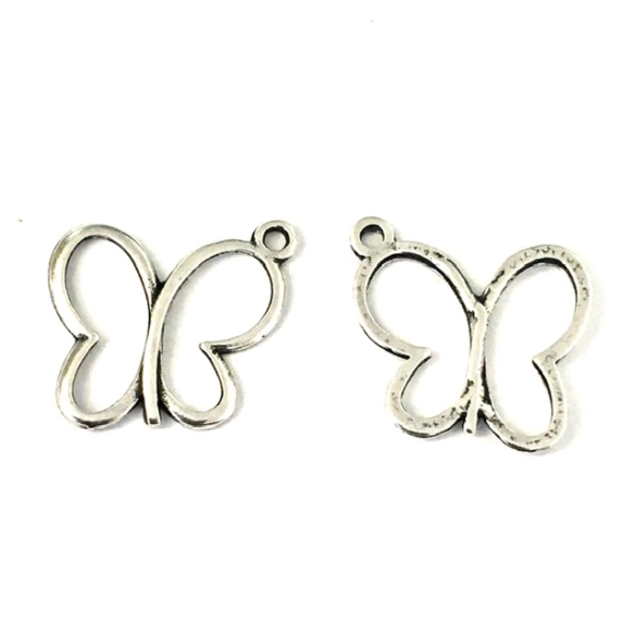 Pendant papillon évidé  16,5x19mm